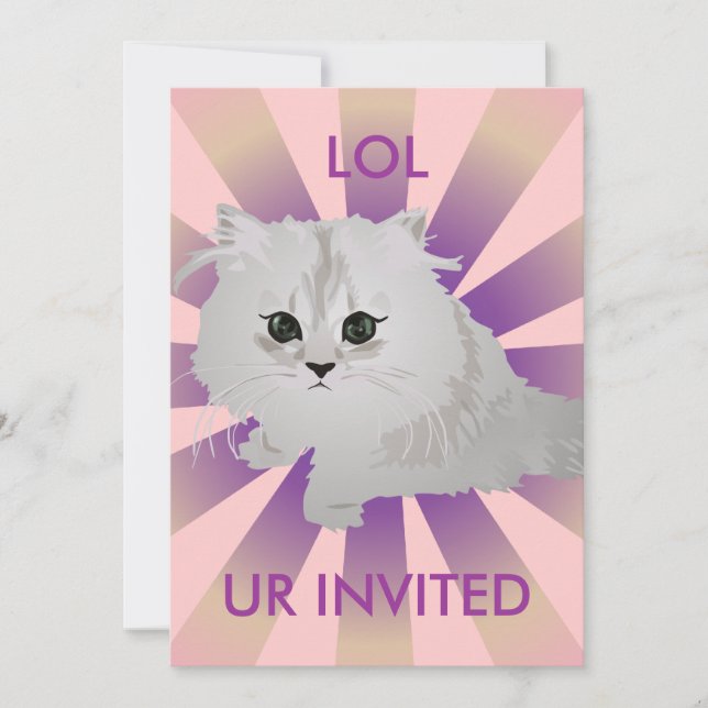 Invitación a un gatito suave (Anverso)