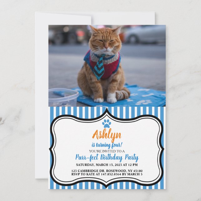 Invitación a un gato profesional desagradable (Anverso)