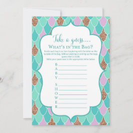 Invitación a un juego de Baby Shower con sirena de