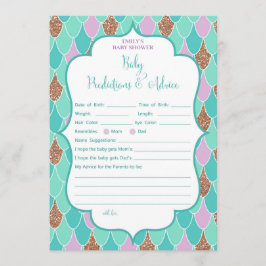Invitación a un juego de Baby Shower con sirena de