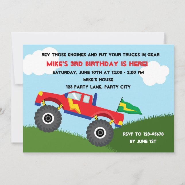Invitación a un monstruo - Cumpleaños de los chico (Anverso)