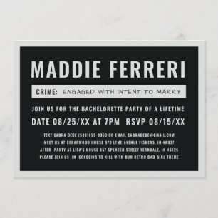 Invitación a un Mugshot Board Party