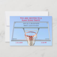 Invitación a un partido de baloncesto masculino