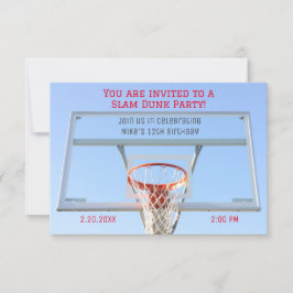 Invitación a un partido de baloncesto masculino