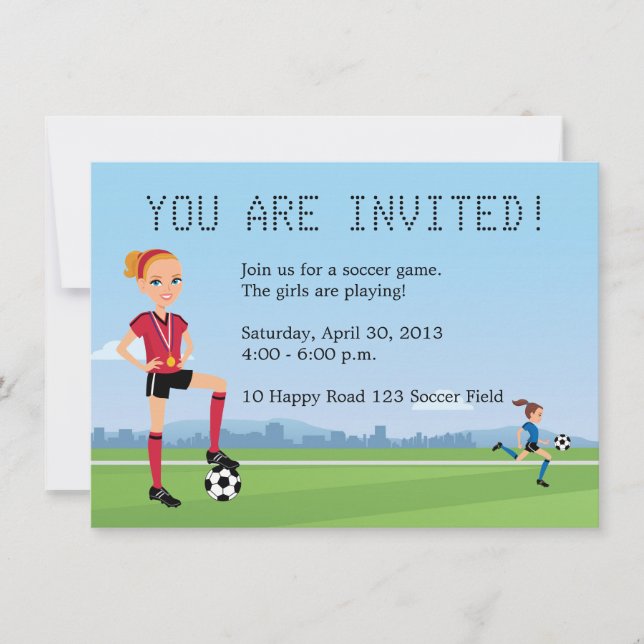 Invitación a un partido de Chica joven (Anverso)