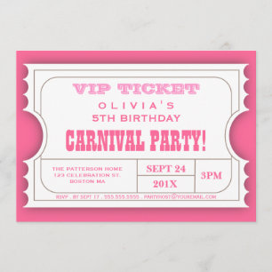 Invitación a un partido de cumpleaños del Carnaval