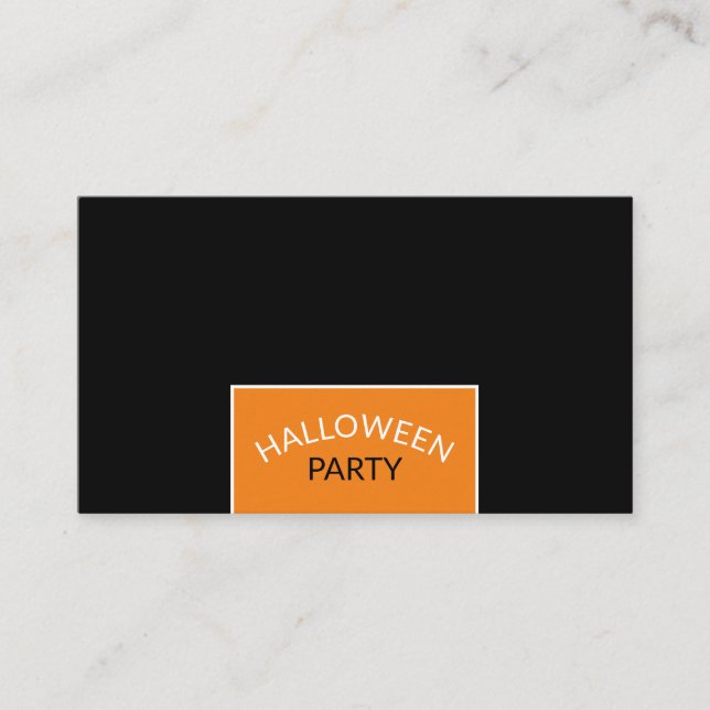 Invitación a un partido de Halloween moderno (Anverso)