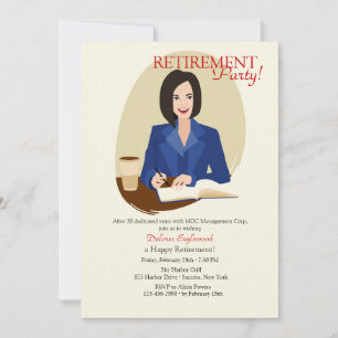 Invitación a un partido de retiro de una mujer de 
