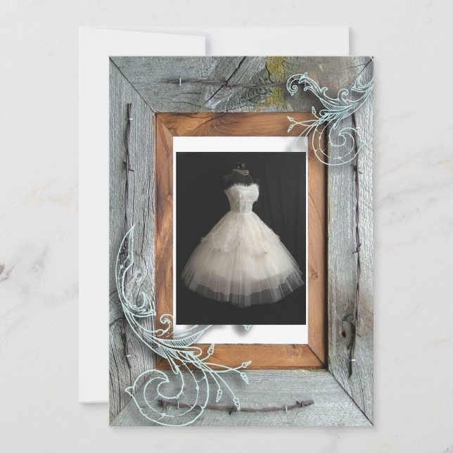 Invitación a un partido de té de moda Country Brid (Anverso)