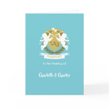 Invitación a un pasaporte fotográfico para bodas d