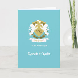 Invitación a un pasaporte fotográfico para bodas d