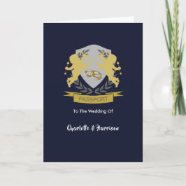 Invitación a un pasaporte fotográfico para bodas d