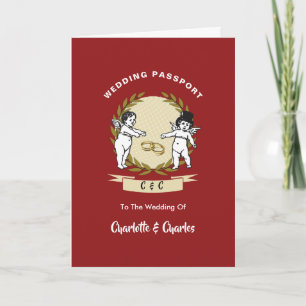 Invitación a un pasaporte fotográfico para bodas d