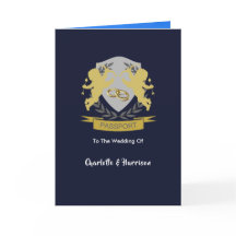Invitación a un pasaporte fotográfico para bodas d