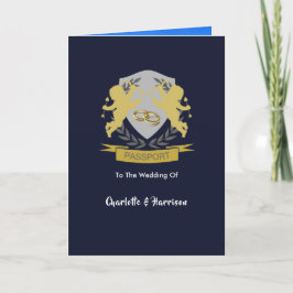 Invitación a un pasaporte fotográfico para bodas d