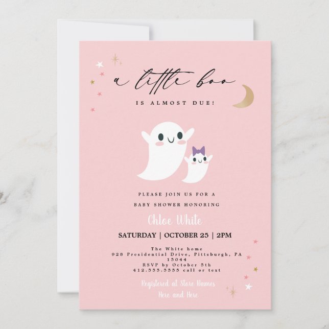 Invitación A un pequeño bote casi se le debe Baby Shower fant (Anverso)
