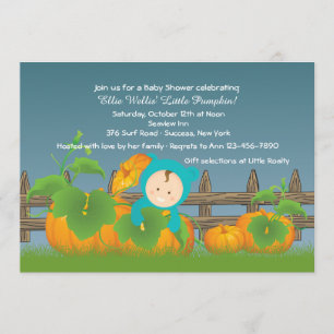 Invitación a un pequeño niño calabaza en Baby Show