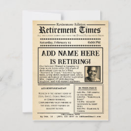 Invitación a un periódico "Tiempos de Jubilación"