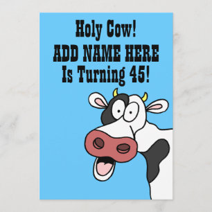 Invitación a un Personalizado gracioso de Holy Cow