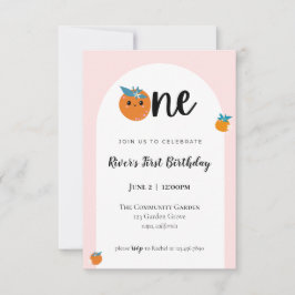 Invitación a un primer cumpleaños de Little Cutie