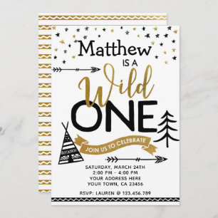 Invitación a un primer cumpleaños salvaje