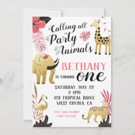 Invitación a un primer cumpleaños salvaje