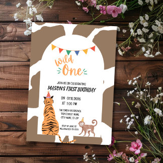 Invitación a un primer cumpleaños salvaje
