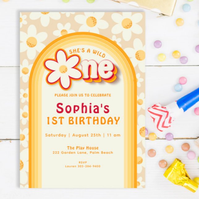 Invitación a un primer cumpleaños salvaje | Boho D (Subido por el creador)