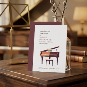 Invitación a un Recital de Piano de Gran Elegancia