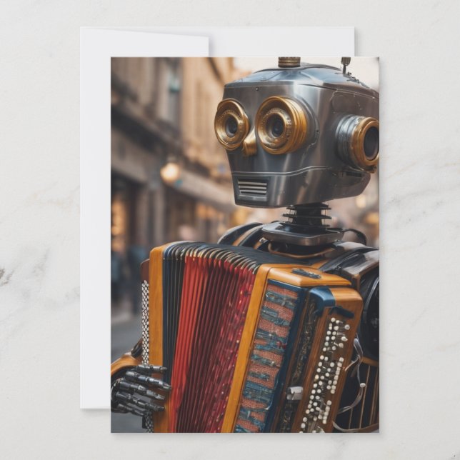 invitación a un robot acordeón (Anverso)