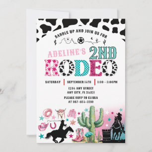 Invitación a un rodeo de Cowgirl