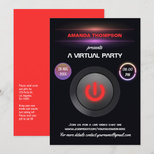Invitación a un show de cumpleaños virtual