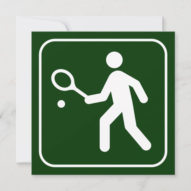 Invitación a un símbolo de tenis (Anverso)
