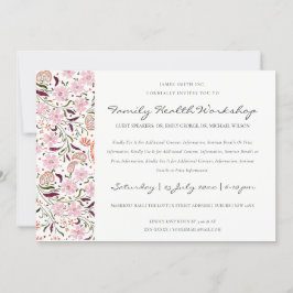 Invitación a un taller sobre Pink Floral Paisley M