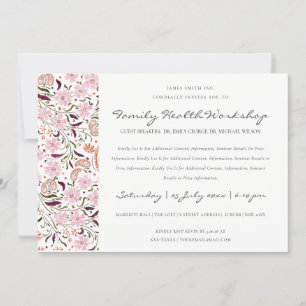 Invitación a un taller sobre Pink Floral Paisley M