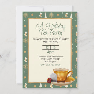 Invitación a un Tea Party navidades