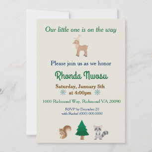 Invitación a un tema animado de invierno