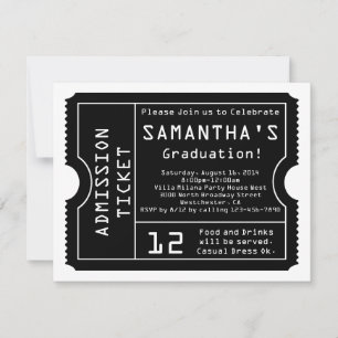 Invitación a un vale de graduación digital en blan