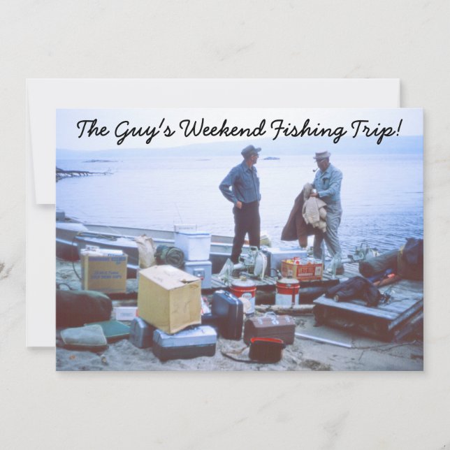 Invitación a un viaje de pesca de fin de semana (Anverso)