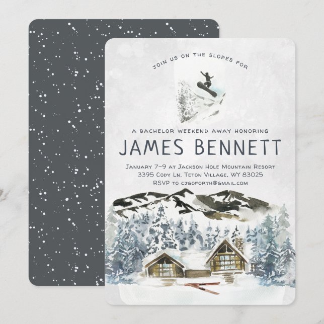 Invitación a un viaje en esquí de fin de semana pa (Anverso / Reverso)