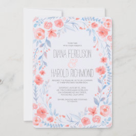 Invitación a una boda acuarela floral elegante
