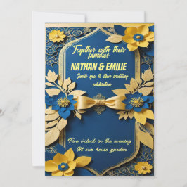 Invitación a una boda amarilla