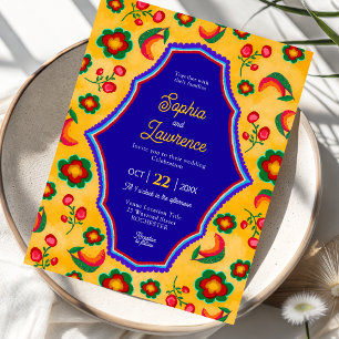 Invitación a una boda amarilla en México