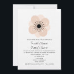 Invitación a una boda anémica en Francia rosada<br><div class="desc">Una invitación casera sencilla pero elegante con un ilustracion de una flor anémica rosa francesa en el centro. Personaliza el texto con detalles de tu ocasión.</div>