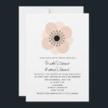 Invitación a una boda anémica en Francia rosada<br><div class="desc">Una invitación casera sencilla pero elegante con un ilustracion de una flor anémica rosa francesa en el centro. Personaliza el texto con detalles de tu ocasión.</div>
