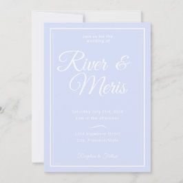 Invitación a una boda azul