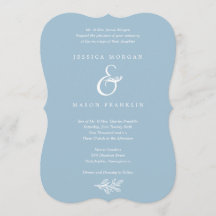 Invitación a una boda azul agitada y rústica