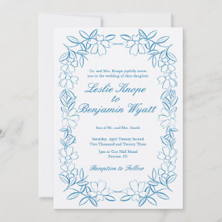 Invitación a una boda azul turquesa