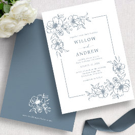 Invitación a una boda azul turquesa