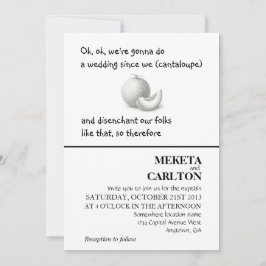 Invitación a una boda cantaloupe única